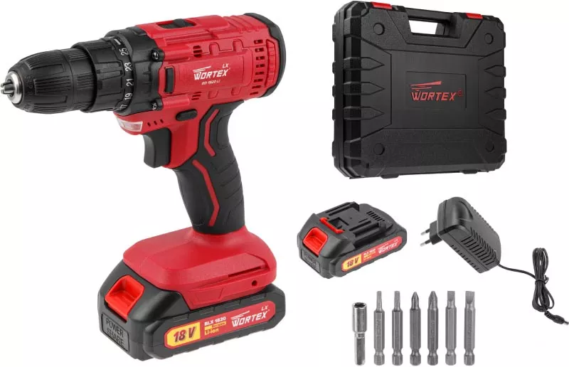 Дрель-шуруповерт WORTEX BD 1820Li
