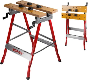 Верстак складной WORTEX WB 1560 (МДФ, 605x640x800 мм, регулировка столешницы)